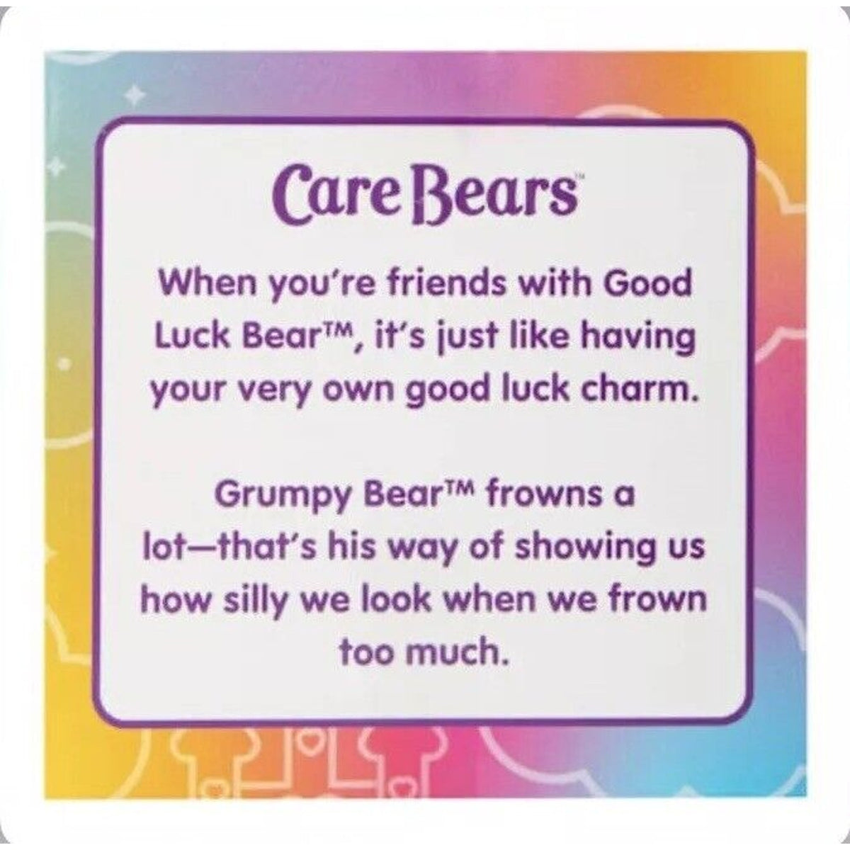 🔥Care Bears Flocked Figures Pack Of 2 Good Luck Bear and Grumpy Bear BNWT🔥