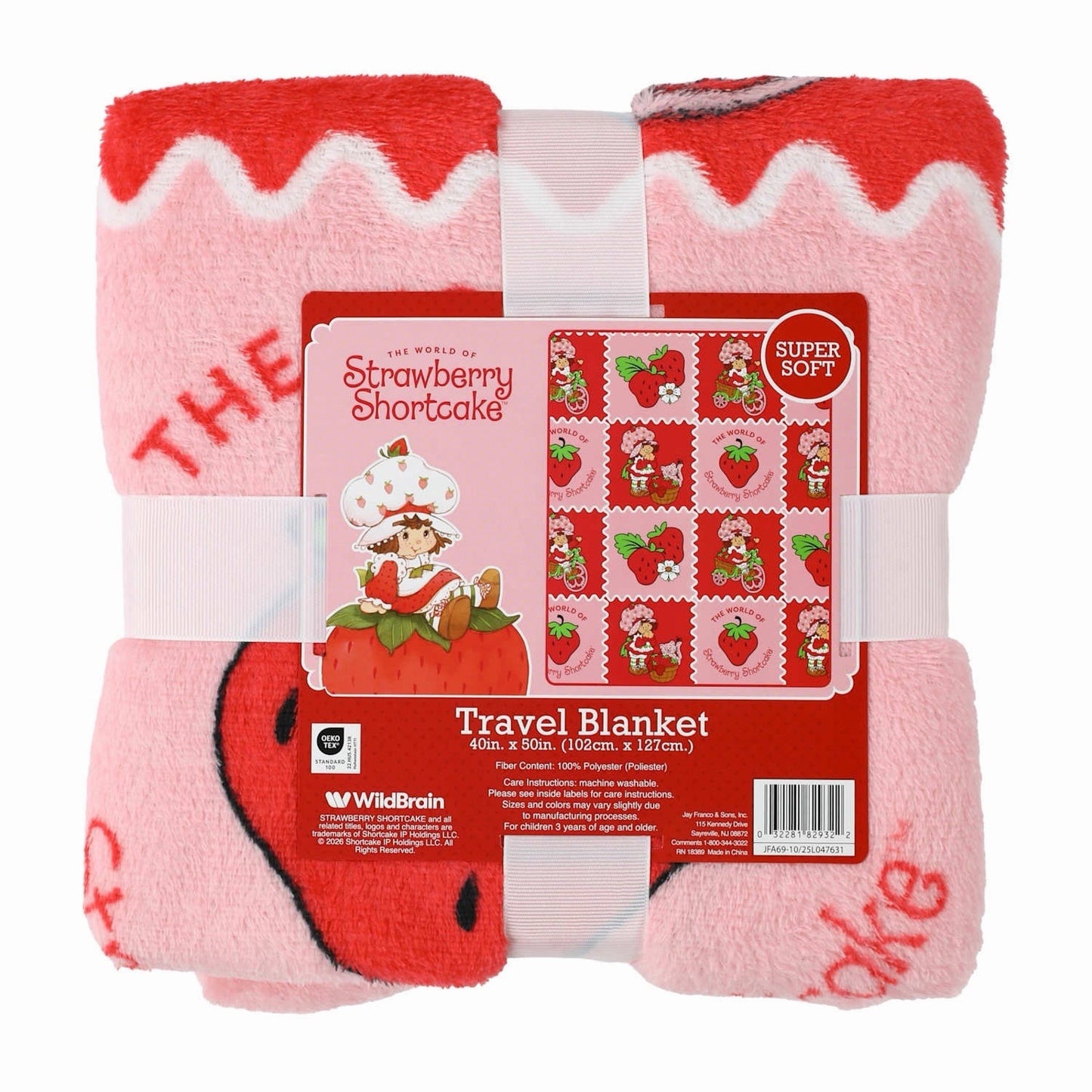 🔥Strawberry Shortcake 40 x 50 Inch Silk Touch Throw Travel Blanket BNWT🔥