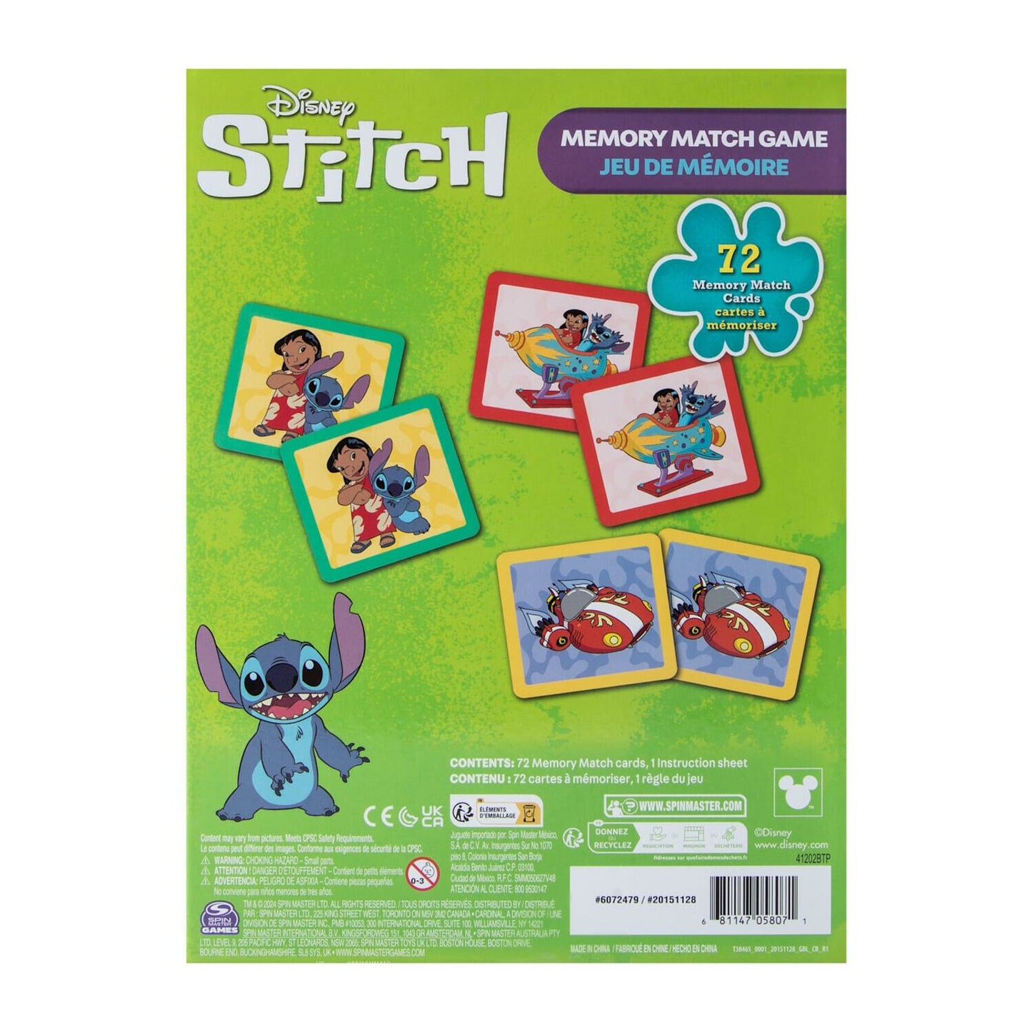 🔥Disney Stitch Spin Master Memory Match Game BNWT🔥