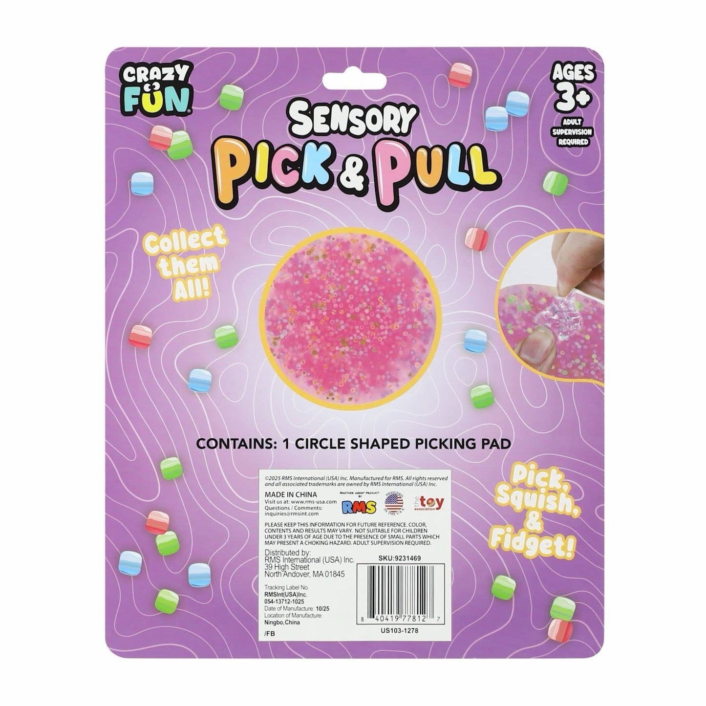 🔥Crazy Fun Sensory Pick And Pull Circle Shaped Pink BNWT🔥