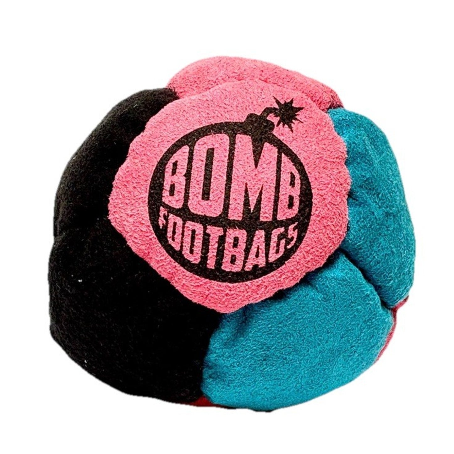 🔥Bomb Footbags The Kaboom Hacky Sack Footbag Black/Pink/Teal BNWT🔥