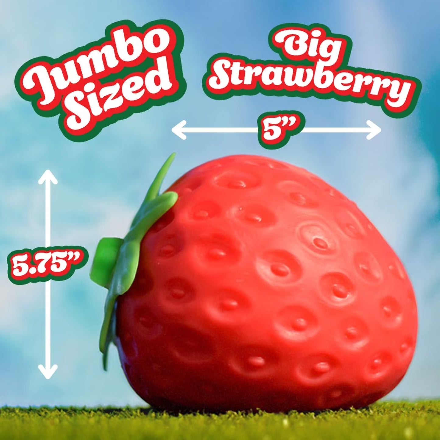 š„Toymendous Giant Strawberry Squishy Sensory Toy XL BNWTš„