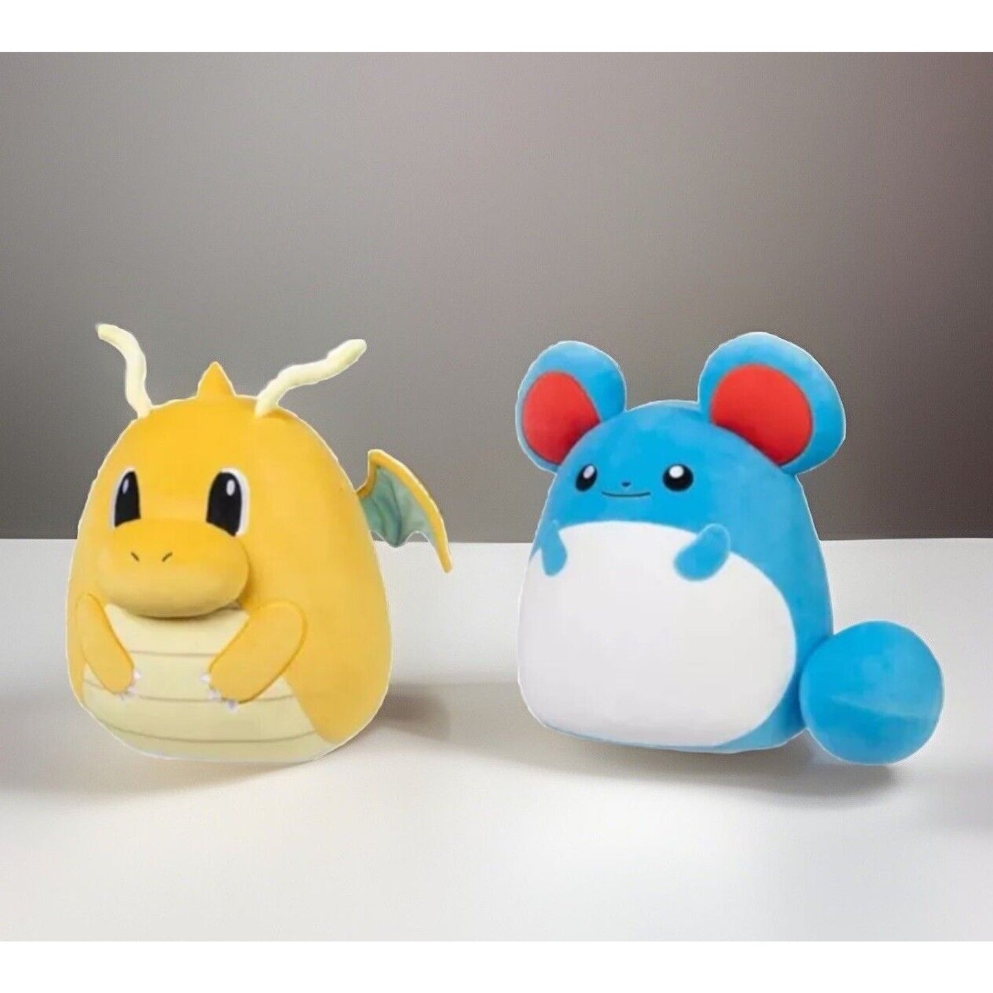 š„Squishmallow 12ā Dragonite + Marill Pokemon Center In Hand BNWTš„
