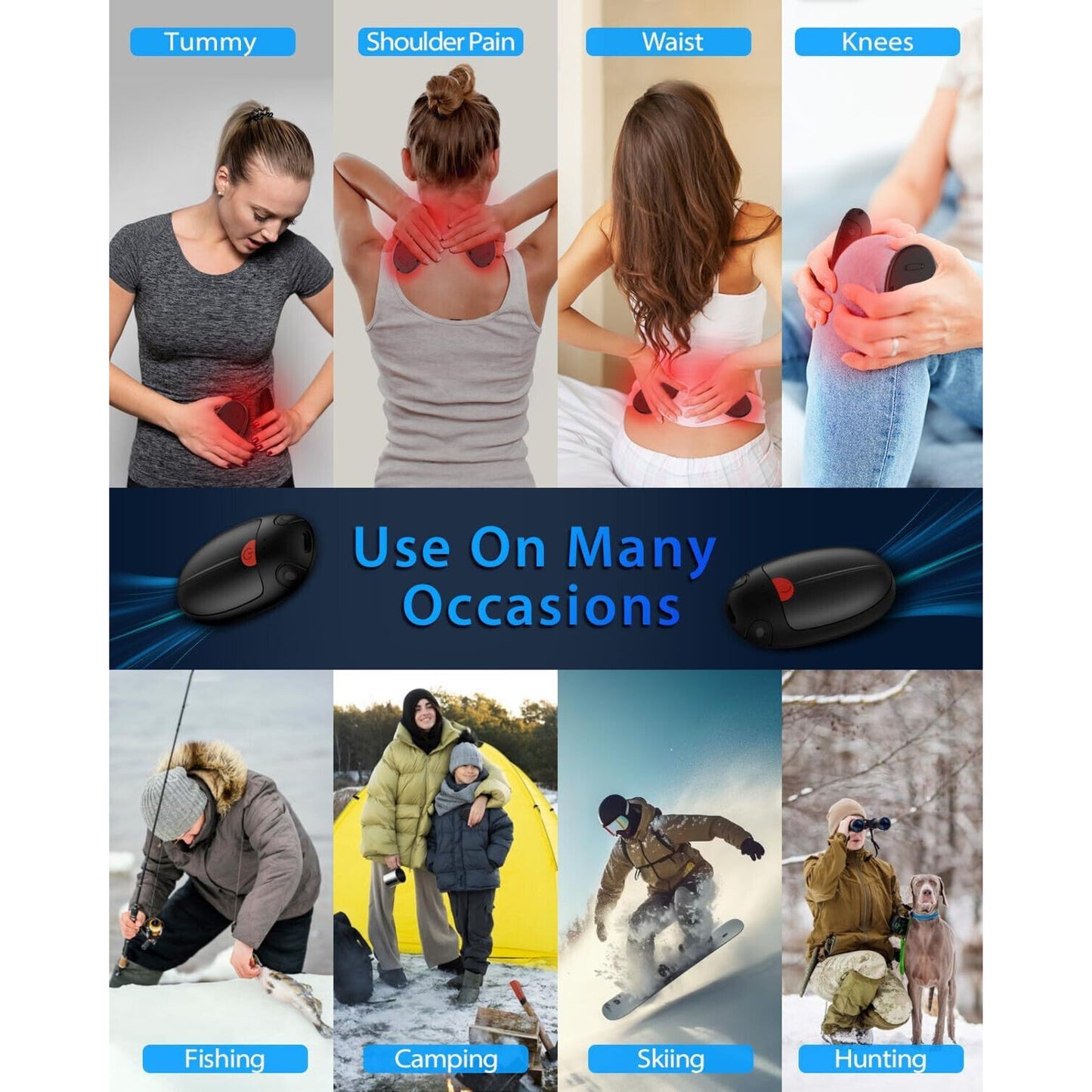 🔥2 Pack Portable Electric Pocket Hand Warmers Long Heating Double Warm BNWT🔥