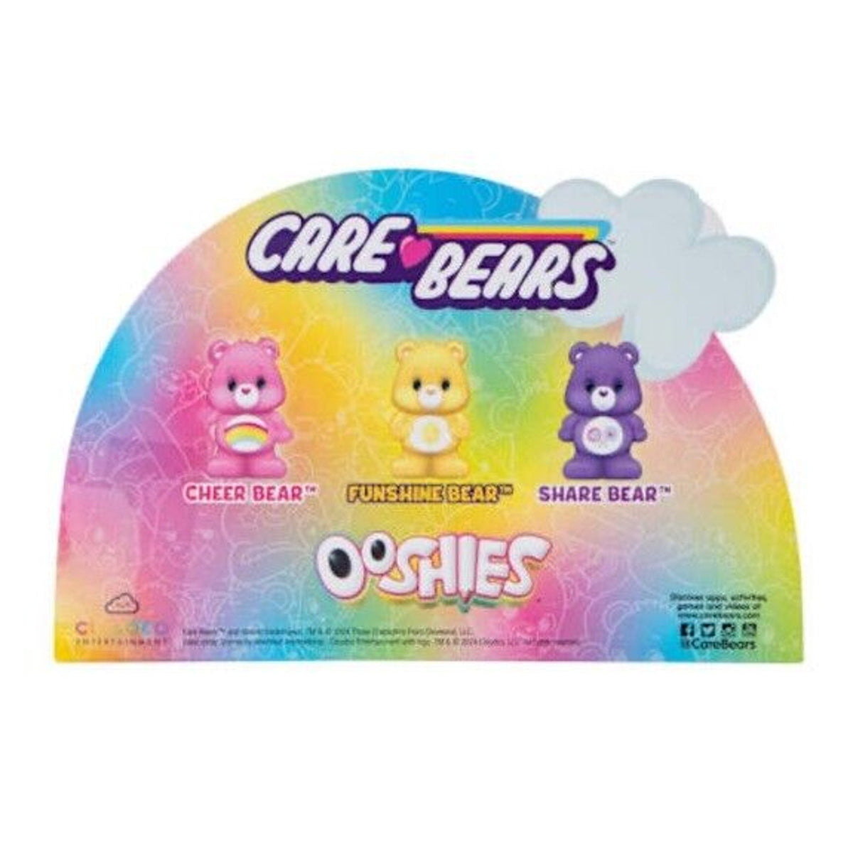 🔥Care Bears Ooshies - 3 pack Funshine, Share & Cheer Bears BNWT🔥