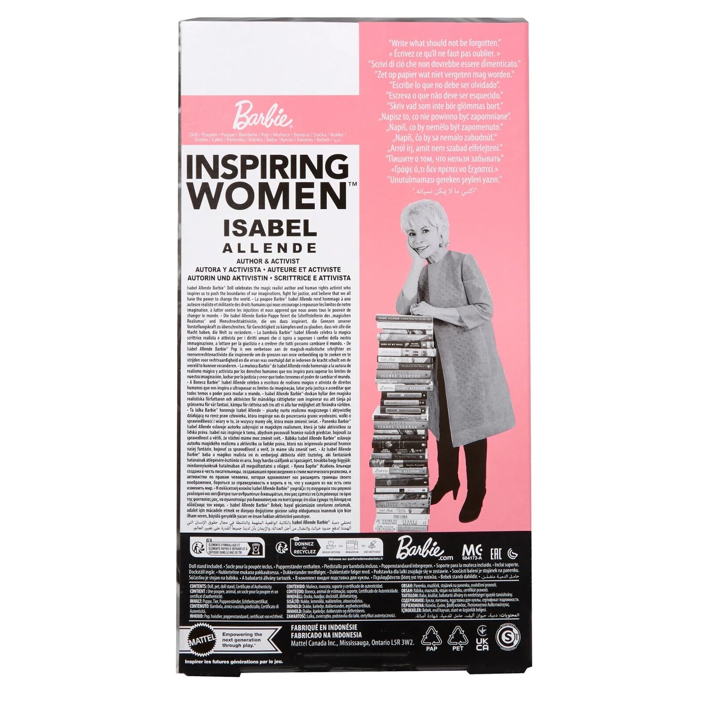 🔥Barbie Inspiring Women Isabel Allende Doll BNWT🔥