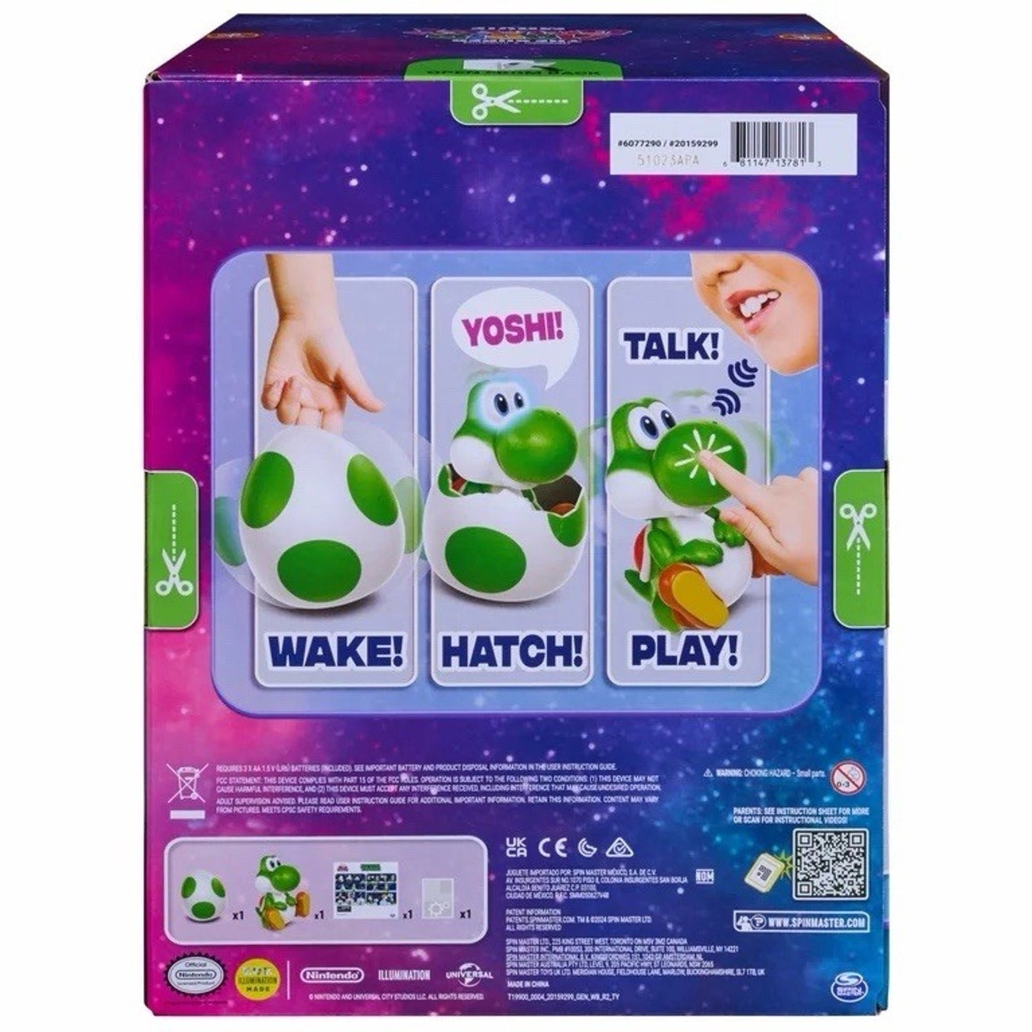 🔥Hatchin' Yoshi The Super Mario Galaxy Movie Interactive Yoshi Figure BNWT🔥