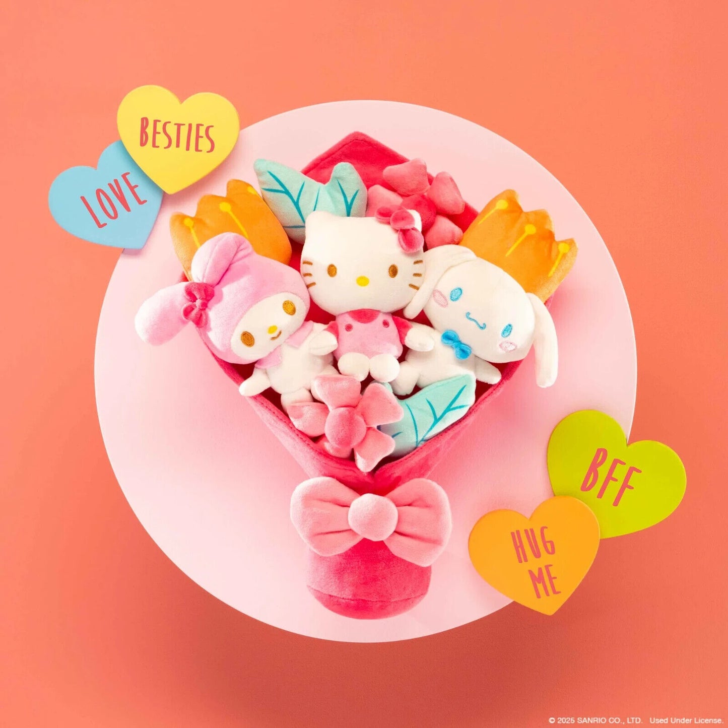 š„Hello Kitty and Friends 12ā Plush Valentineās Bouquet 9 Plush Included BNWTš„