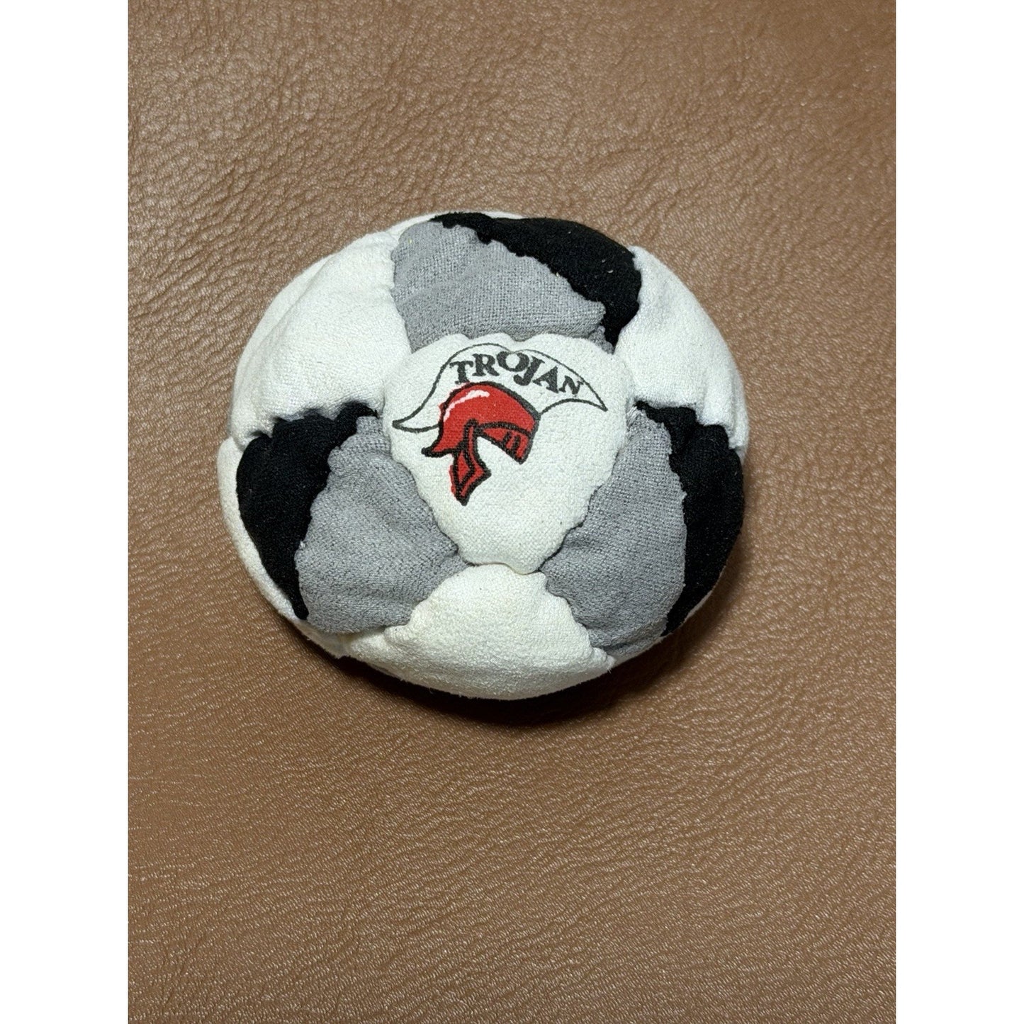🔥World Footbag Trojan Hacky Sack Black/White/Gray BNWT🔥