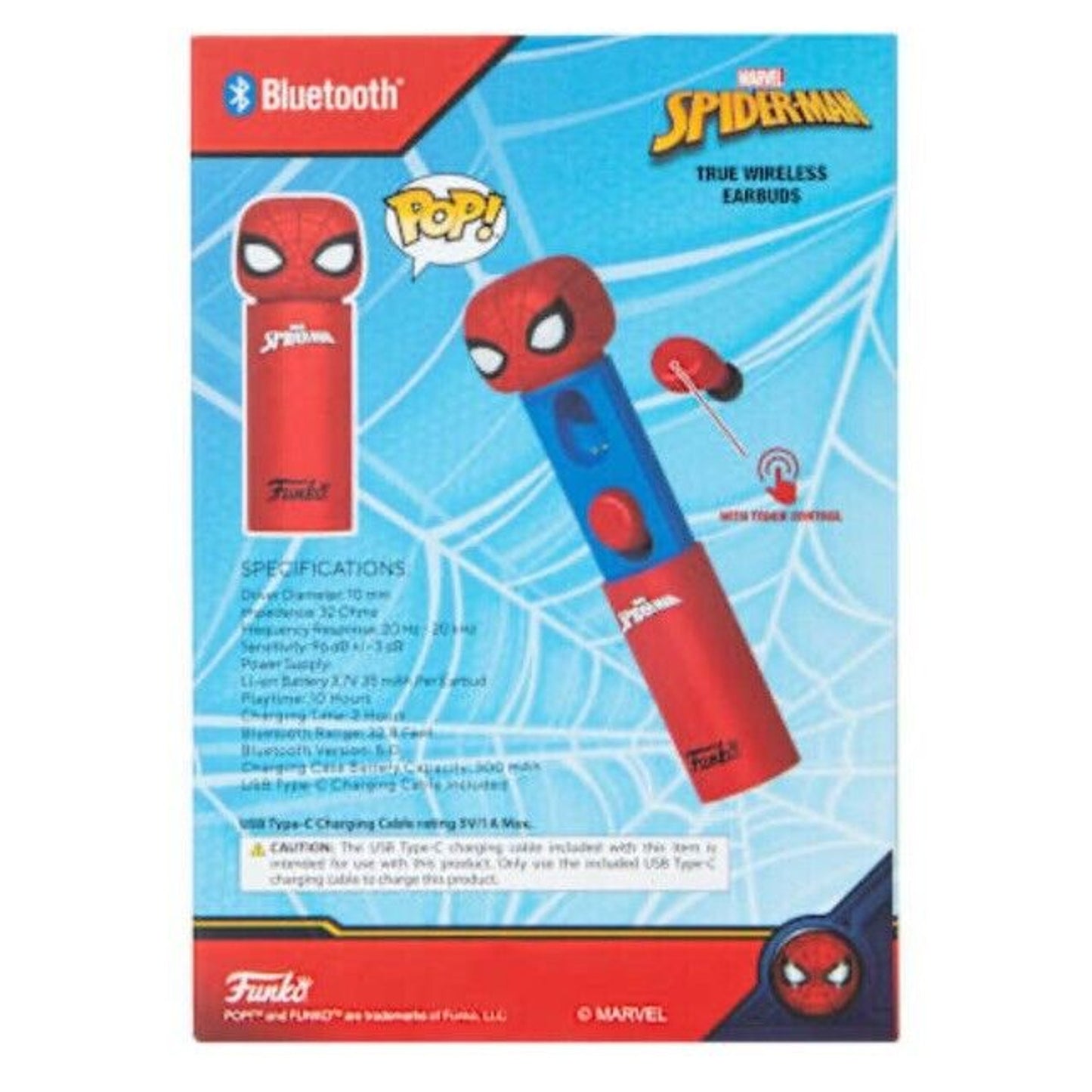 🔥Funko Pop! Marvel Spiderman True Wireless Earbuds - Bluetooth - BNWT🔥