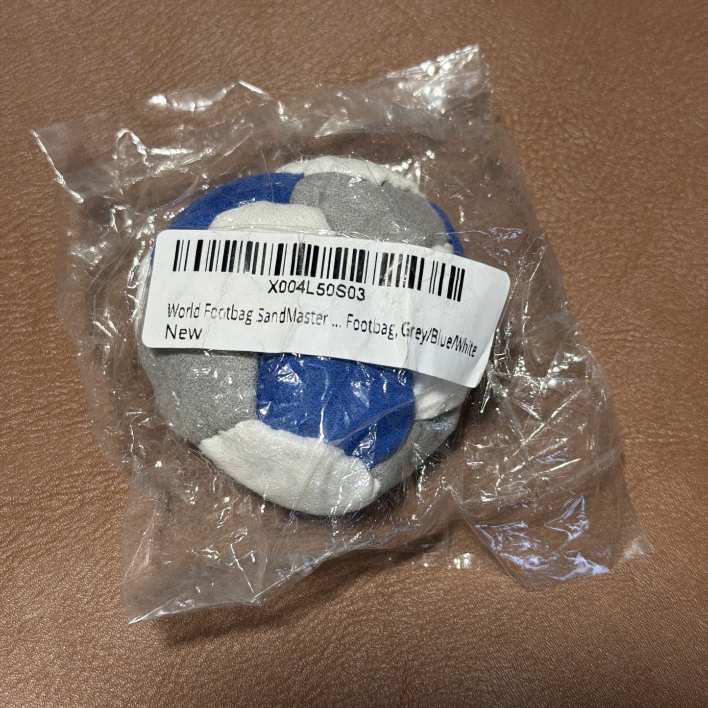 🔥World Footbag SandMaster Hacky Sack Blue/White/Gray BNWT🔥