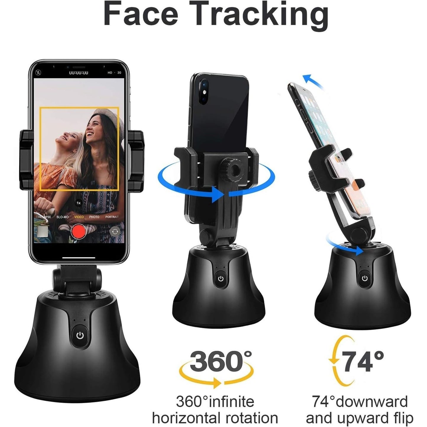 🔥360 Auto Face Tracking Phone HolderSmart Al Camera Mount Gimbal BNWT🔥