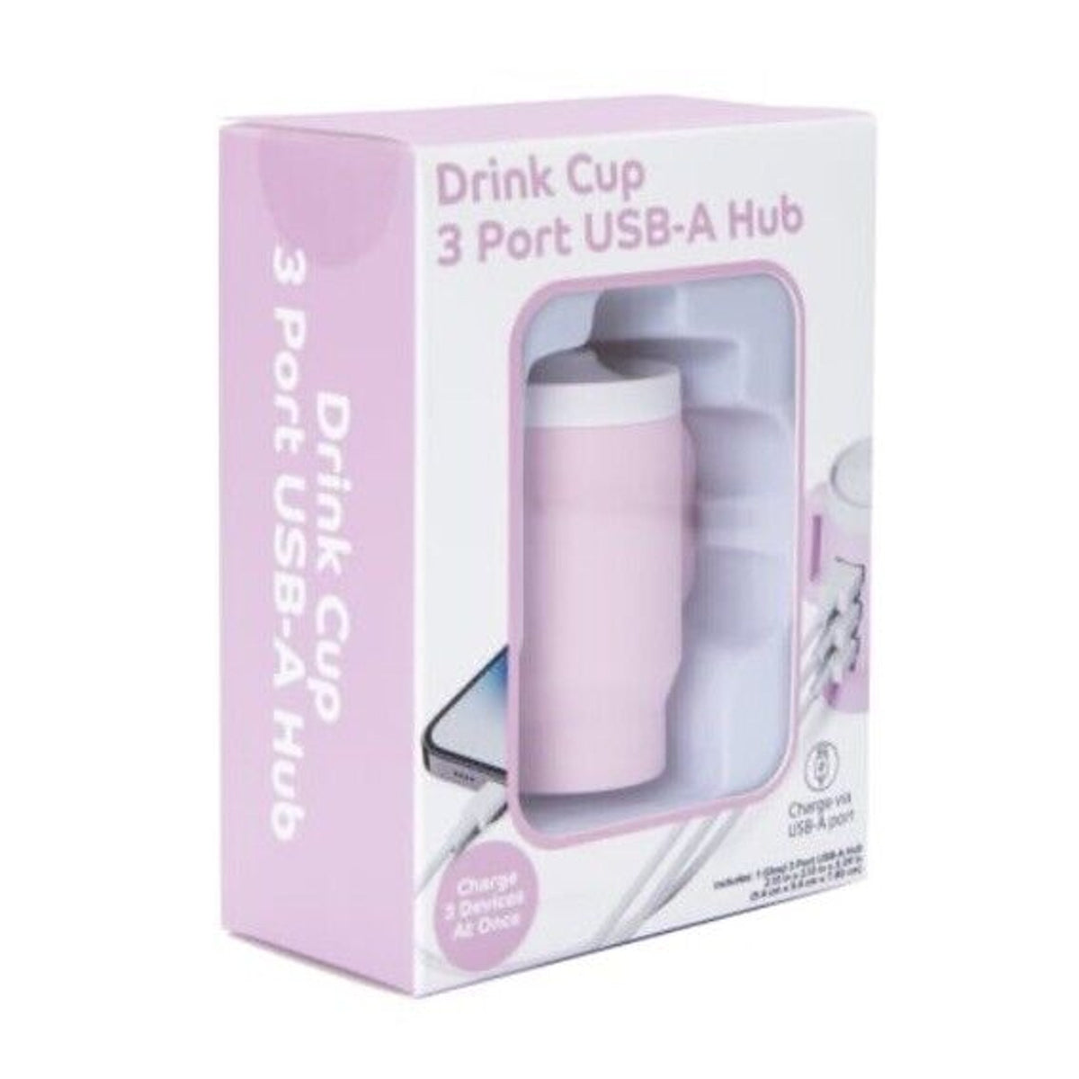 🔥Drink Cup Shaped 3 Port USB-A Hub Tumbler Style BNWT🔥
