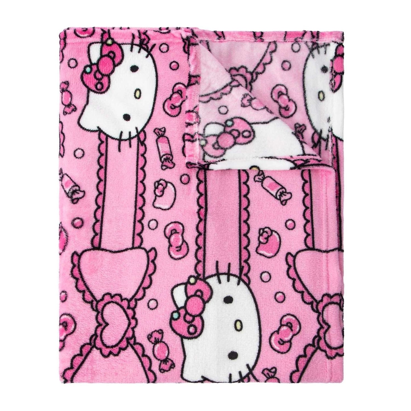🔥SANRIO HELLO KITTY PLUSH SILK TOUCH THROW BLANKET 40 X 50" BNWT🔥
