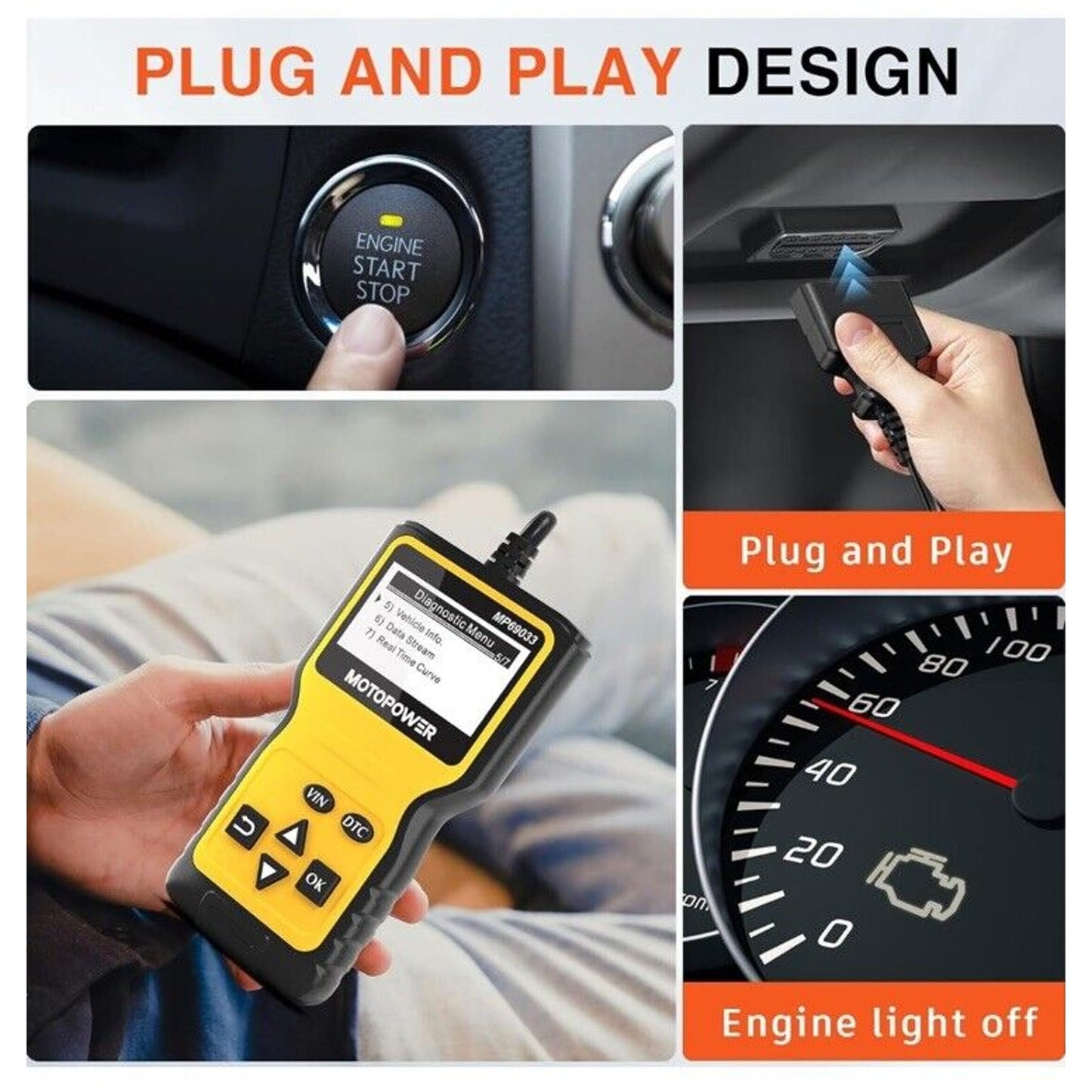 🔥Car OBD2 Scanner: Engine Fault Code Reader | CAN Diagnostic Tool | OBD II🔥