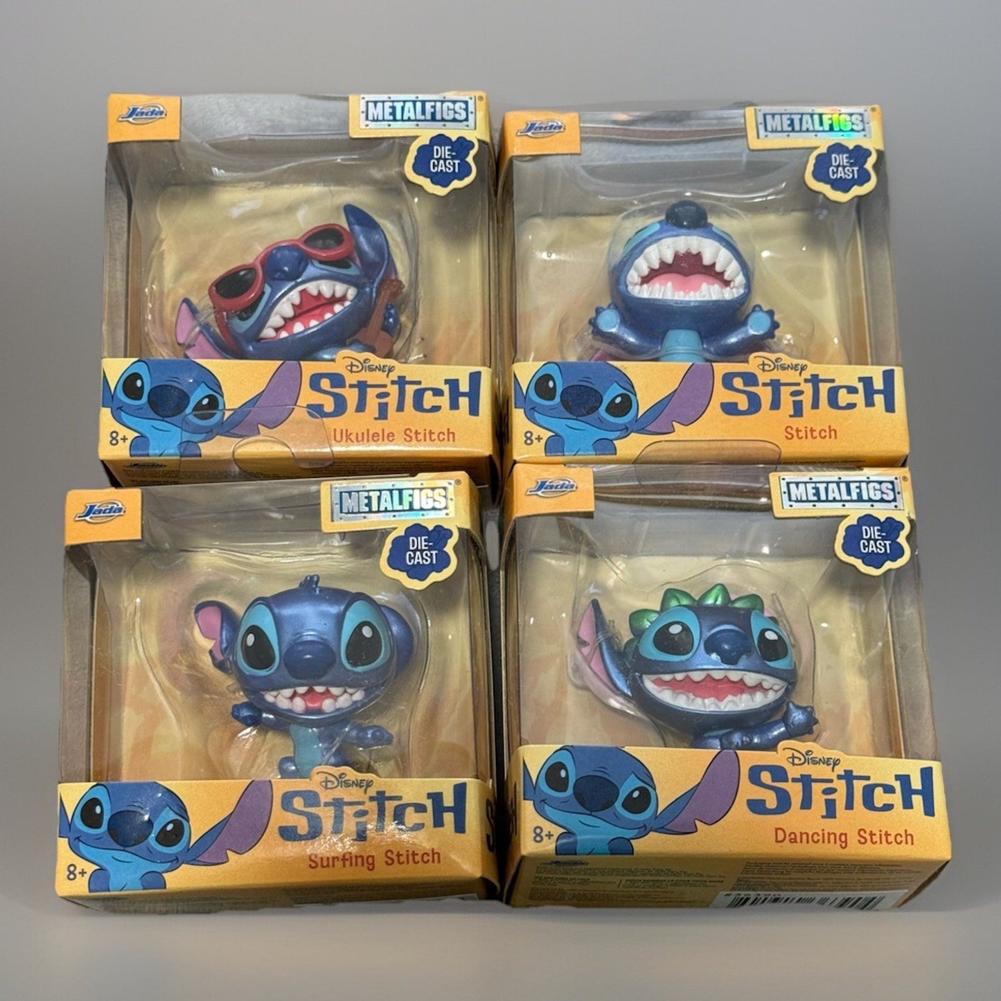 🔥JADA TOYS 2.5” METALFIGS DISNEY STITCH COMPLETE SET OF 4 BNWT🔥