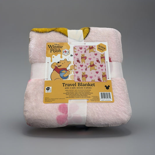 🔥Disney Winnie the Pooh Valentines Travel Throw Blanket Super Soft 40inx50in🔥