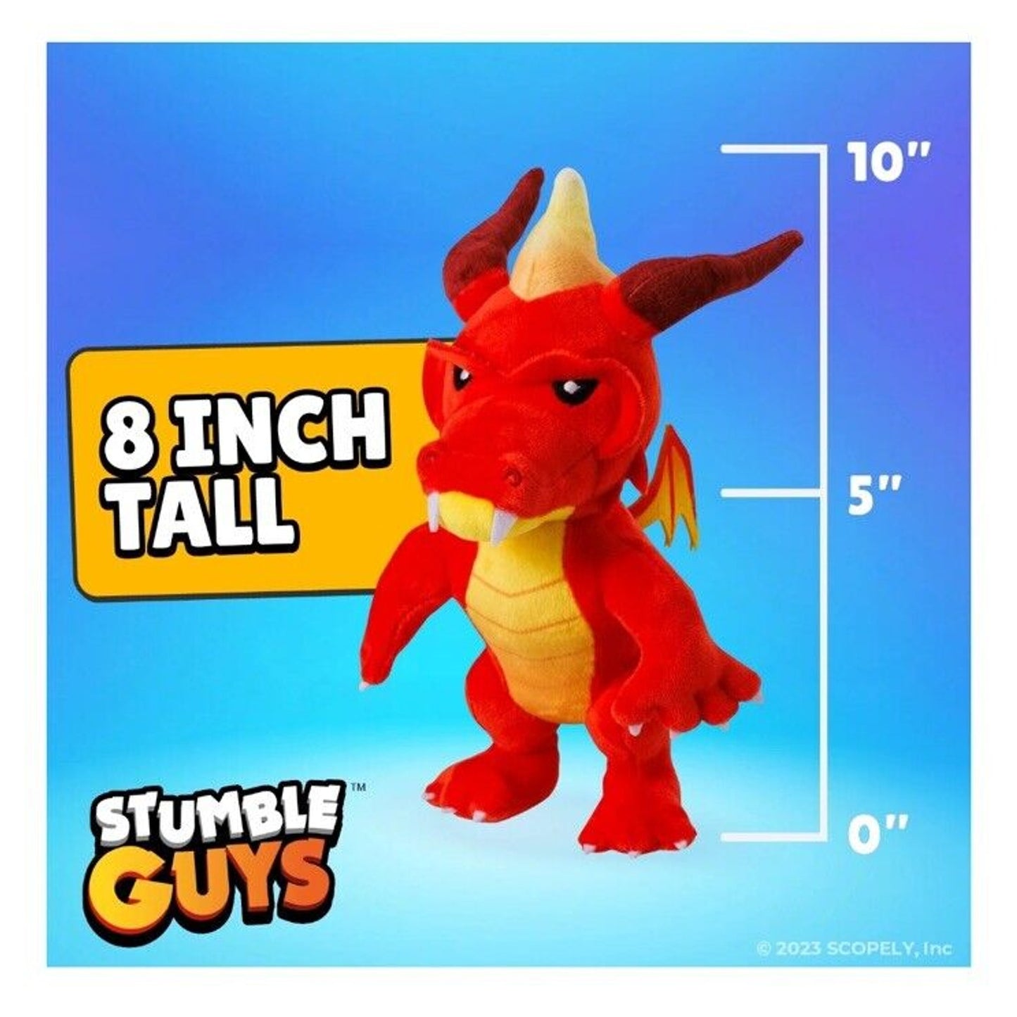 🔥Stumble Guys INFERNO DRAGON 8” Plush Buddies Soft & Cuddly Plush Toy 2024 NWT