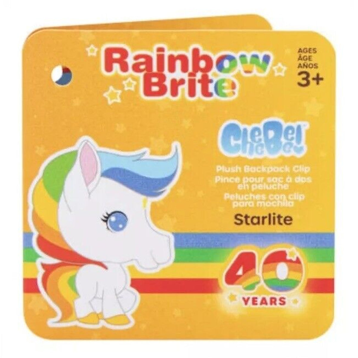🔥CheeBee Rainbow Brite Starlite 4" PLUSH Backpack Clip Keychain BNWT🔥