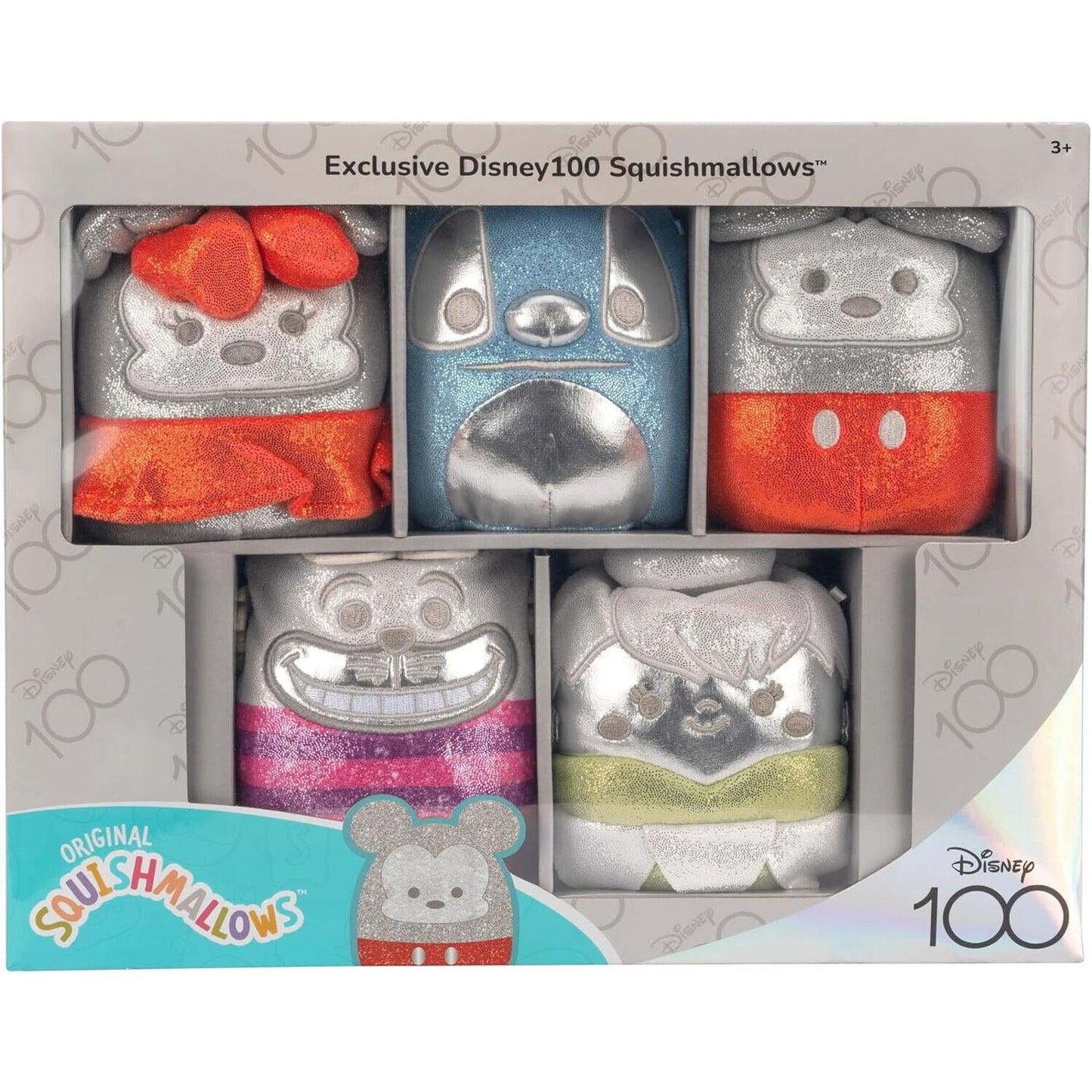 🔥Squishmallows Original Disney100 5-Inch 5-Pack Plush Box Set BNWT🔥
