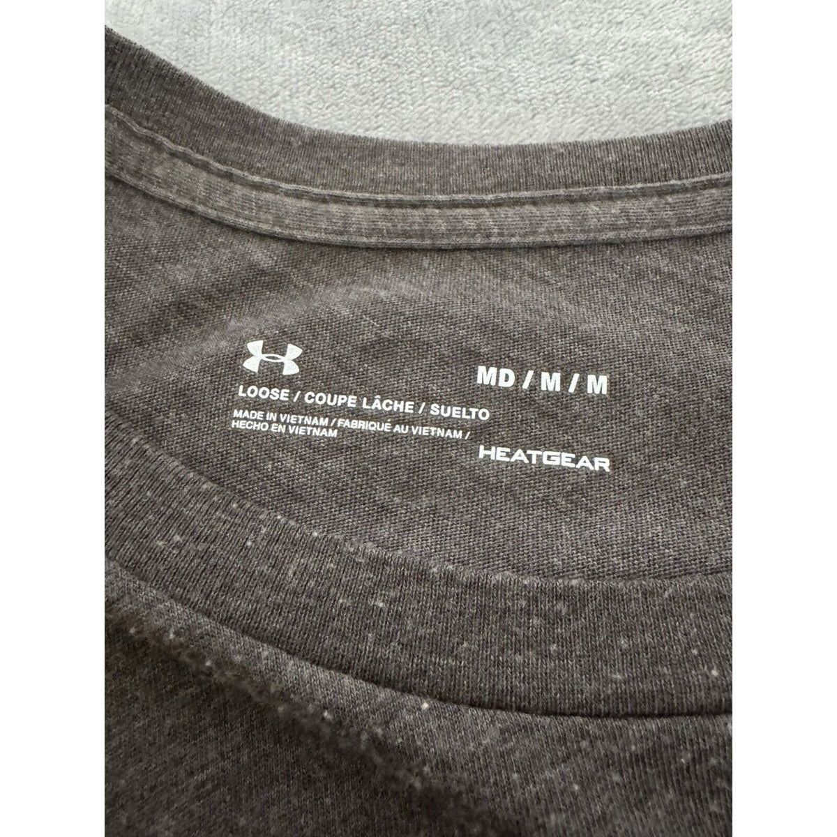 🔥Under Armour Loose Heat Gear T-Shirt Men Medium Gray💥
