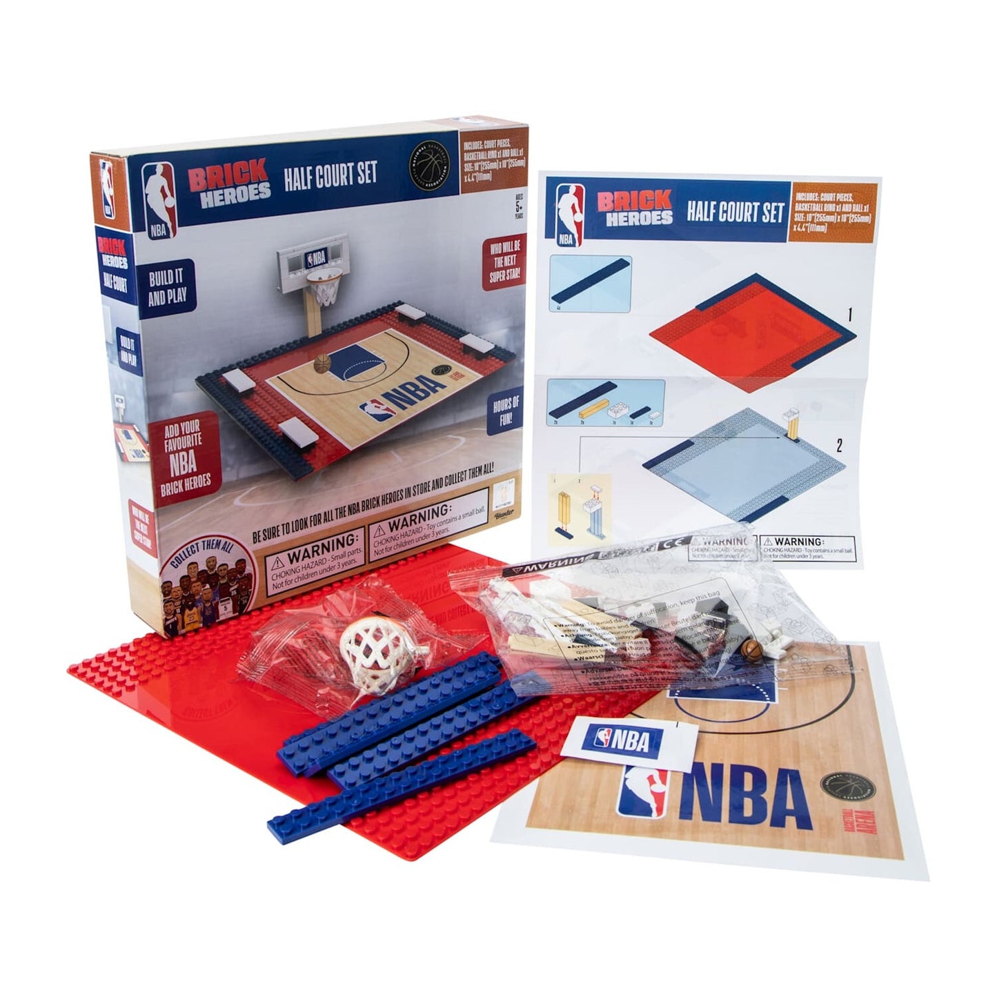 🔥NBA Brick Heroes Players Series Half Court Building Blocks Basketball Court🔥