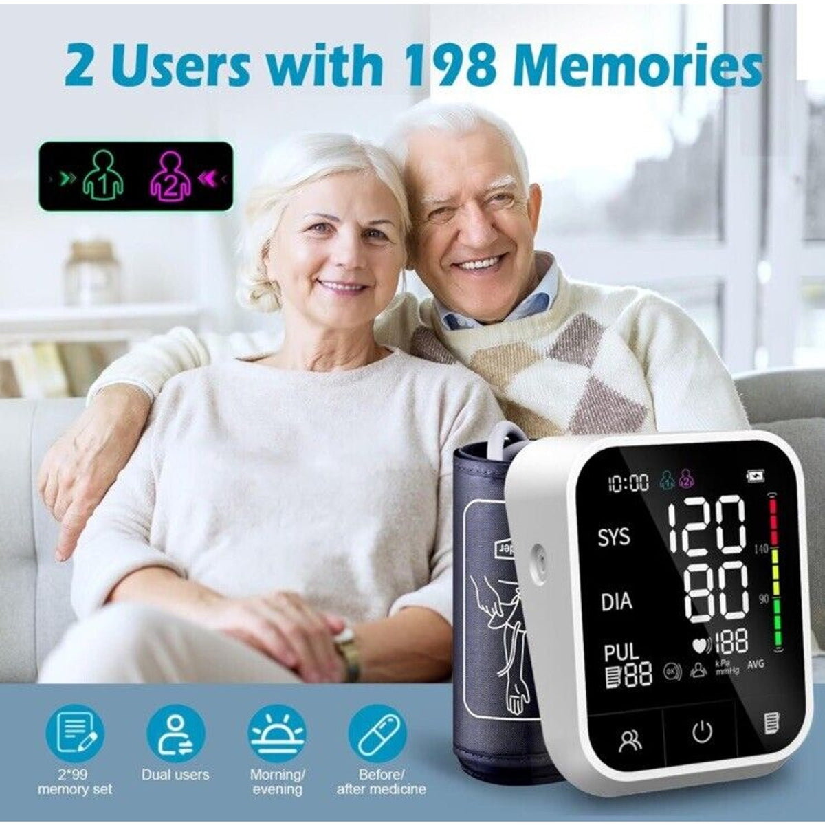 🔥Large Upper Arm Automatic Digital Pressure Monitor Cuff🔥