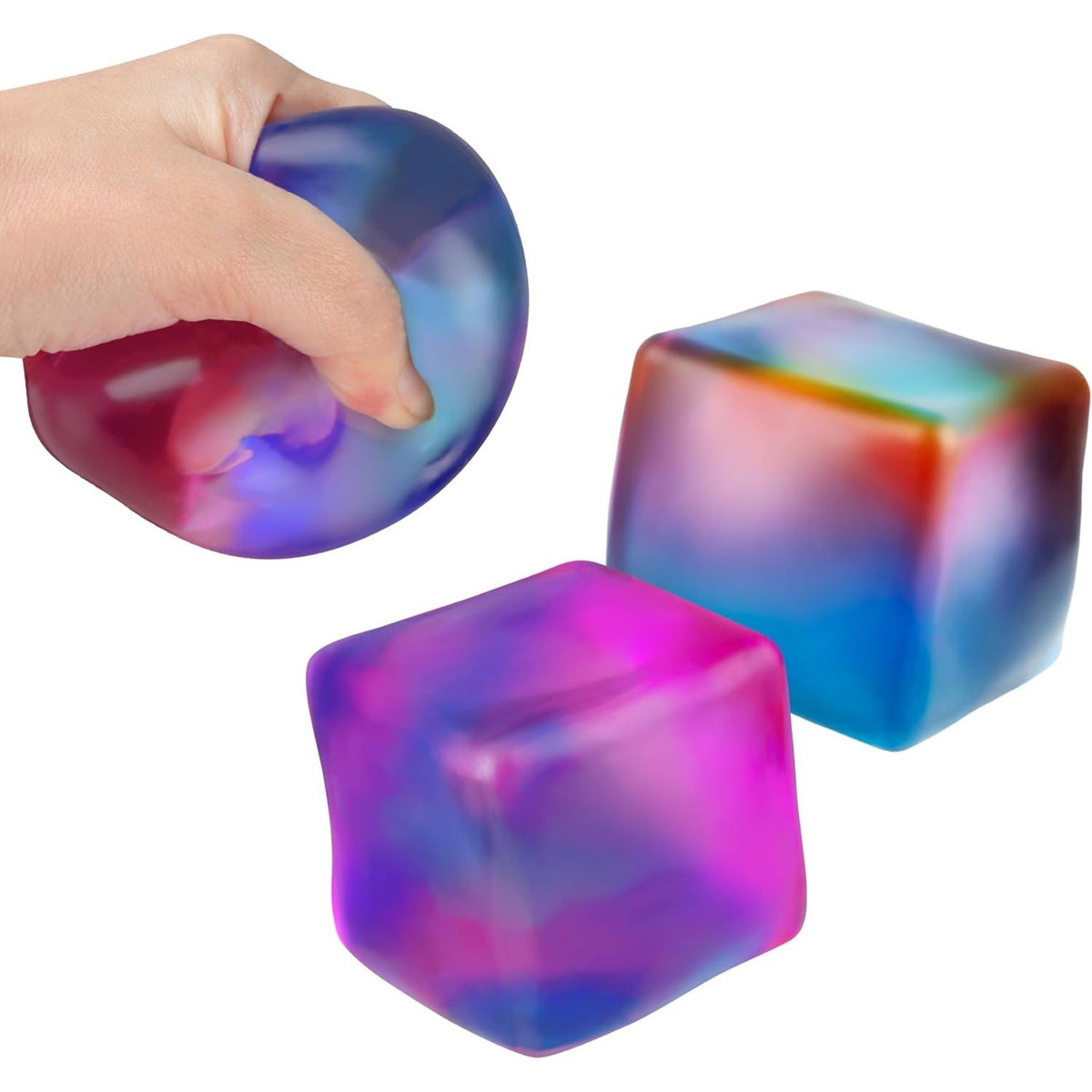 🔥ORB Sugar Swaps Prismatic Cube Squishy Fidget Toy 2 Pack BNWT🔥