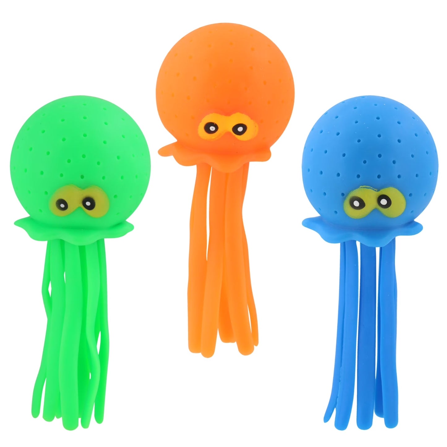 🔥Play Day Squishy Squids Light-Up Green Blue Orange Water Play NWT🔥
