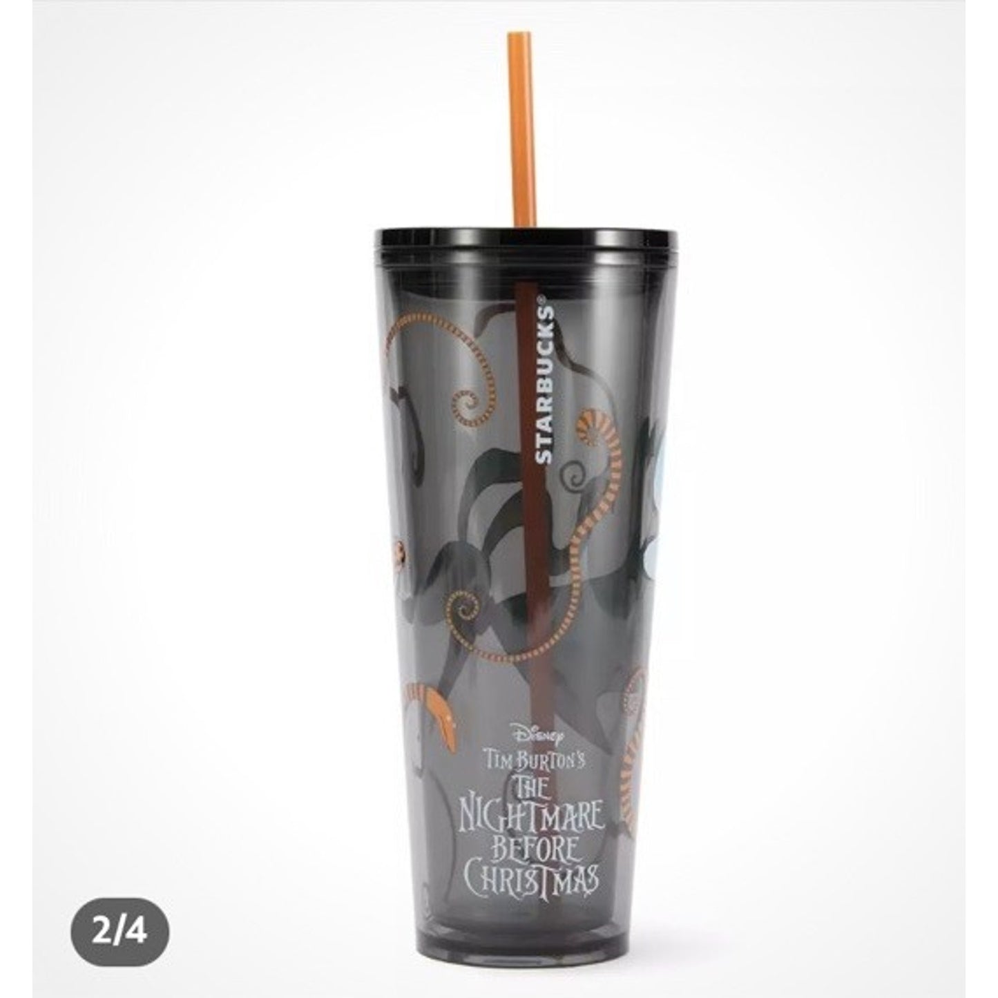 🔥Zero 24 oz. Starbucks Travel Tumbler & Straw The Nightmare Before Christmas🔥