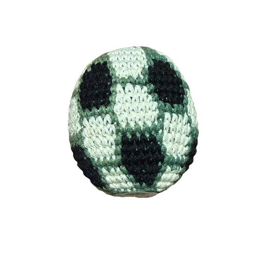 🔥World Footbag Boota Bag Soccer Crochet Hacky Gray/Black/White BNWT🔥