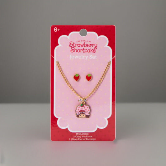 🔥The World Of Strawberry Shortcake Jewelry Set One Necklace & Earrings BNWT🔥
