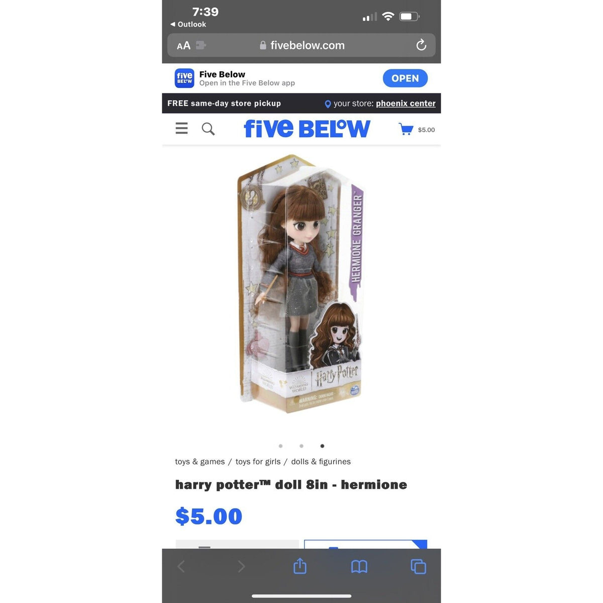 🔥Hermione 8" Wizarding World Spin Master Fashion Doll w/ Accessories BNIB🔥