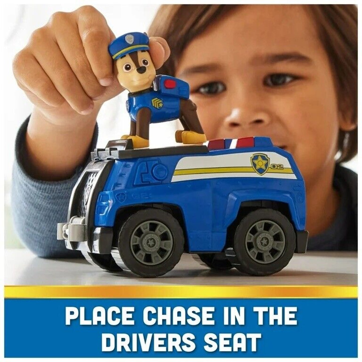 🔥Paw Patrol Chase S Patrol Cruiser Toy Car With Collectible Action Figure💥