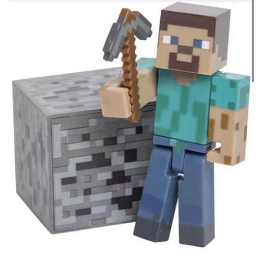Minecraft Overworld Survival Pack Steve Series 1 Fully Articulated + Acc BNIB🔥