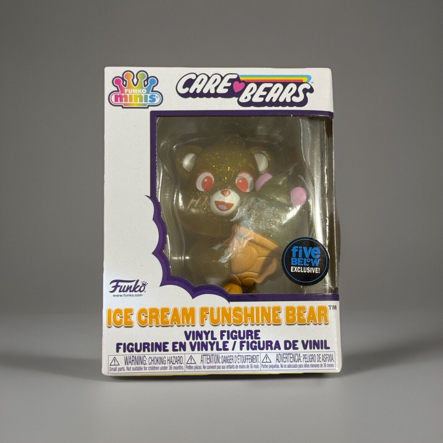 🔥Funko Minis Glitter Series Care Bears Ice Cream Funshine Bear BNWT🔥