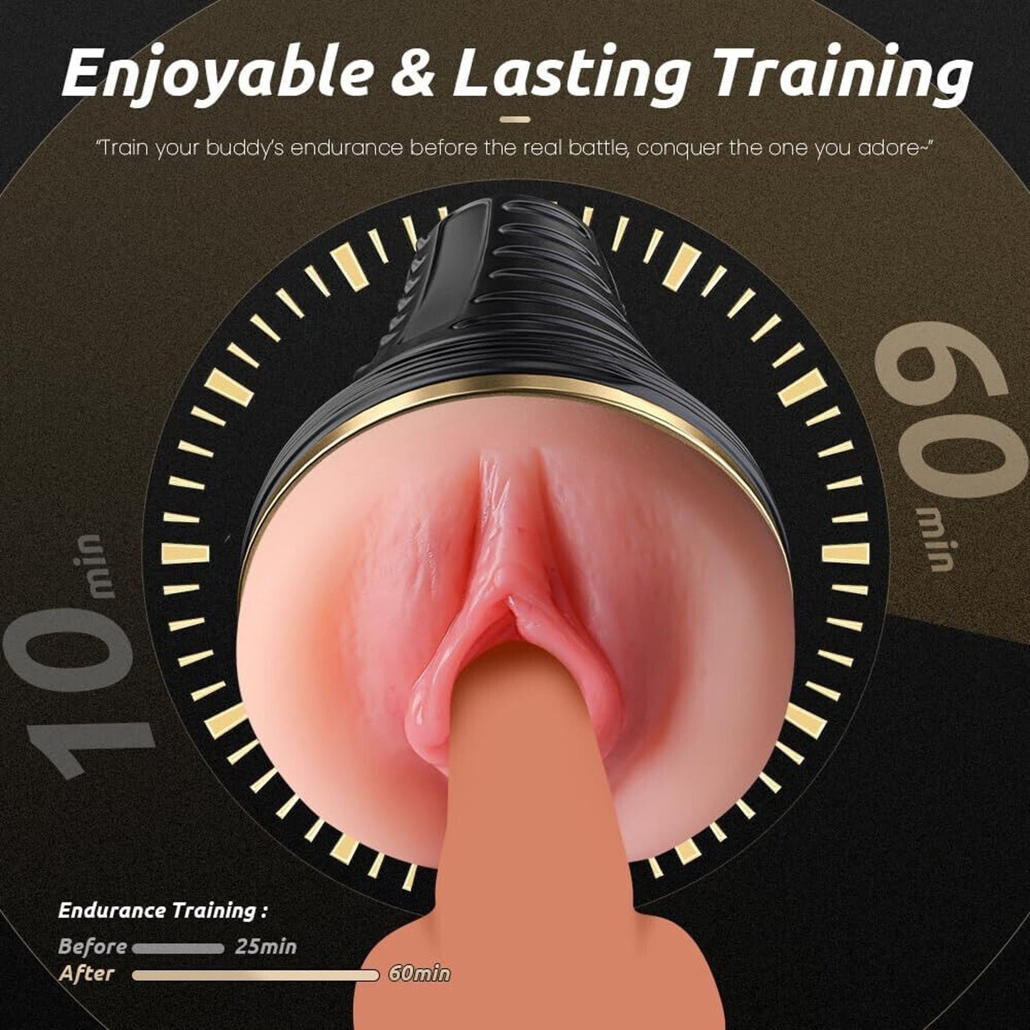 🔥Male Masturbator Kingdemer Realistic Textured 7.5in Deep🔥