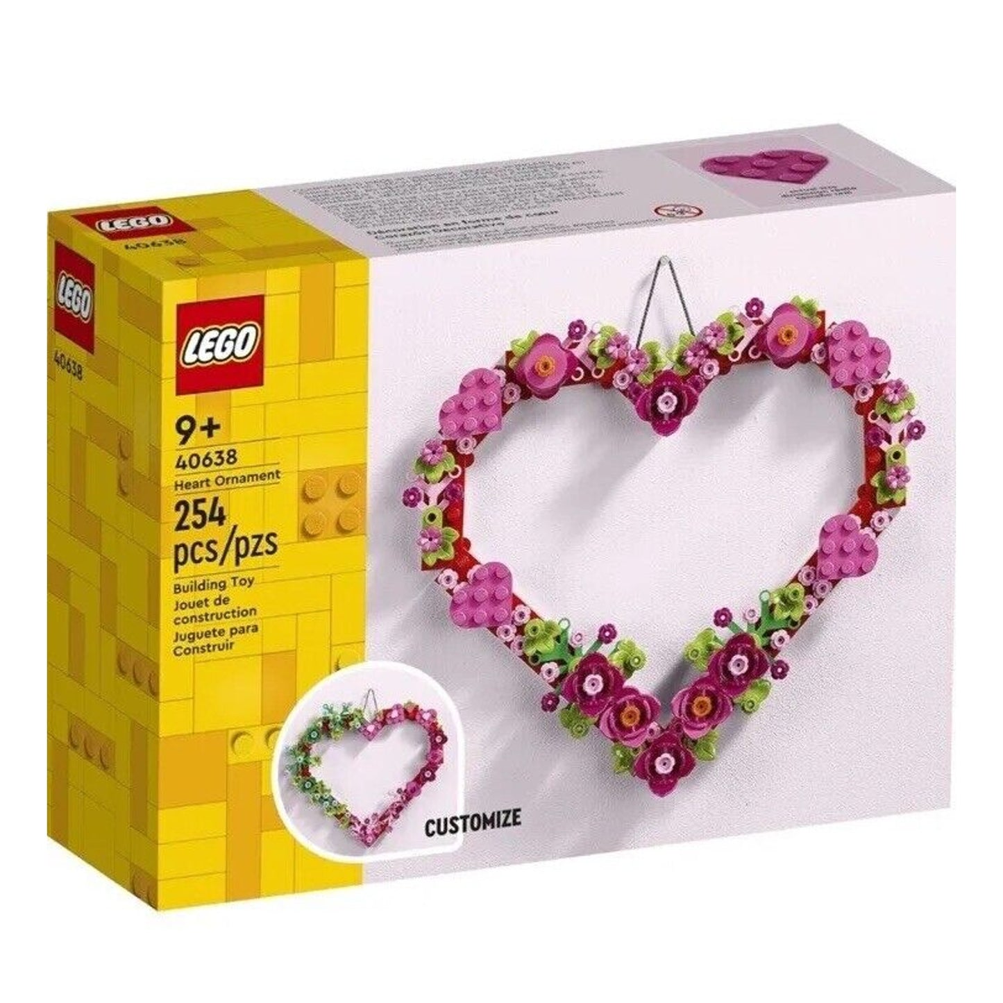 🔥LEGO 40638 Heart Ornament Building Toy Kit Heart Shaped Valentines Day Gift🔥
