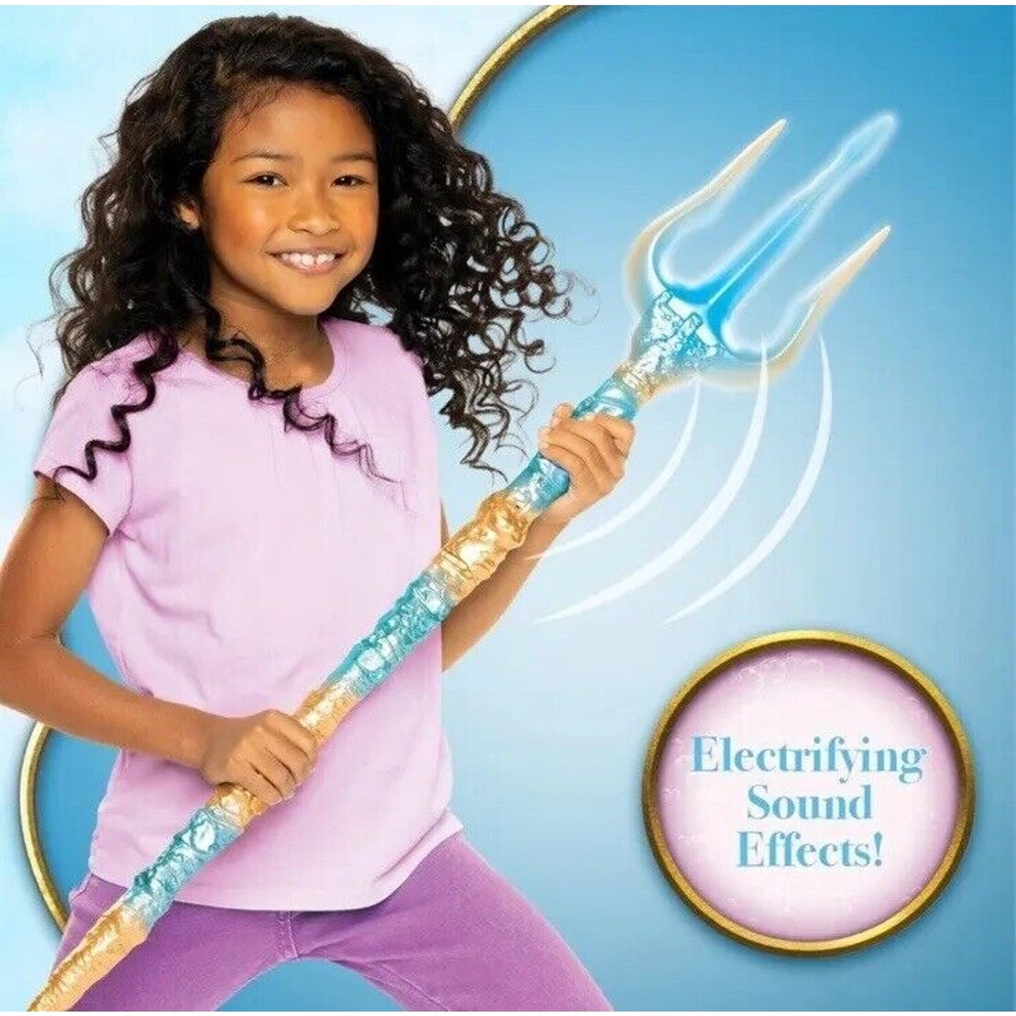 🔥The Little Mermaid King Tritons All-Powerful Trident Toy 36 Inches Long BNWT🔥