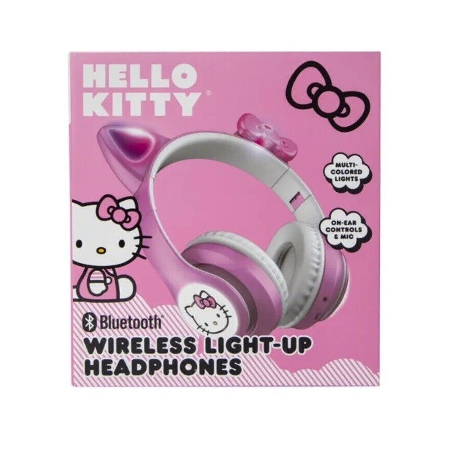 🔥Hello Kitty Wireless Light Up Headphones Bluetooth Pink Sanrio BNIB🔥