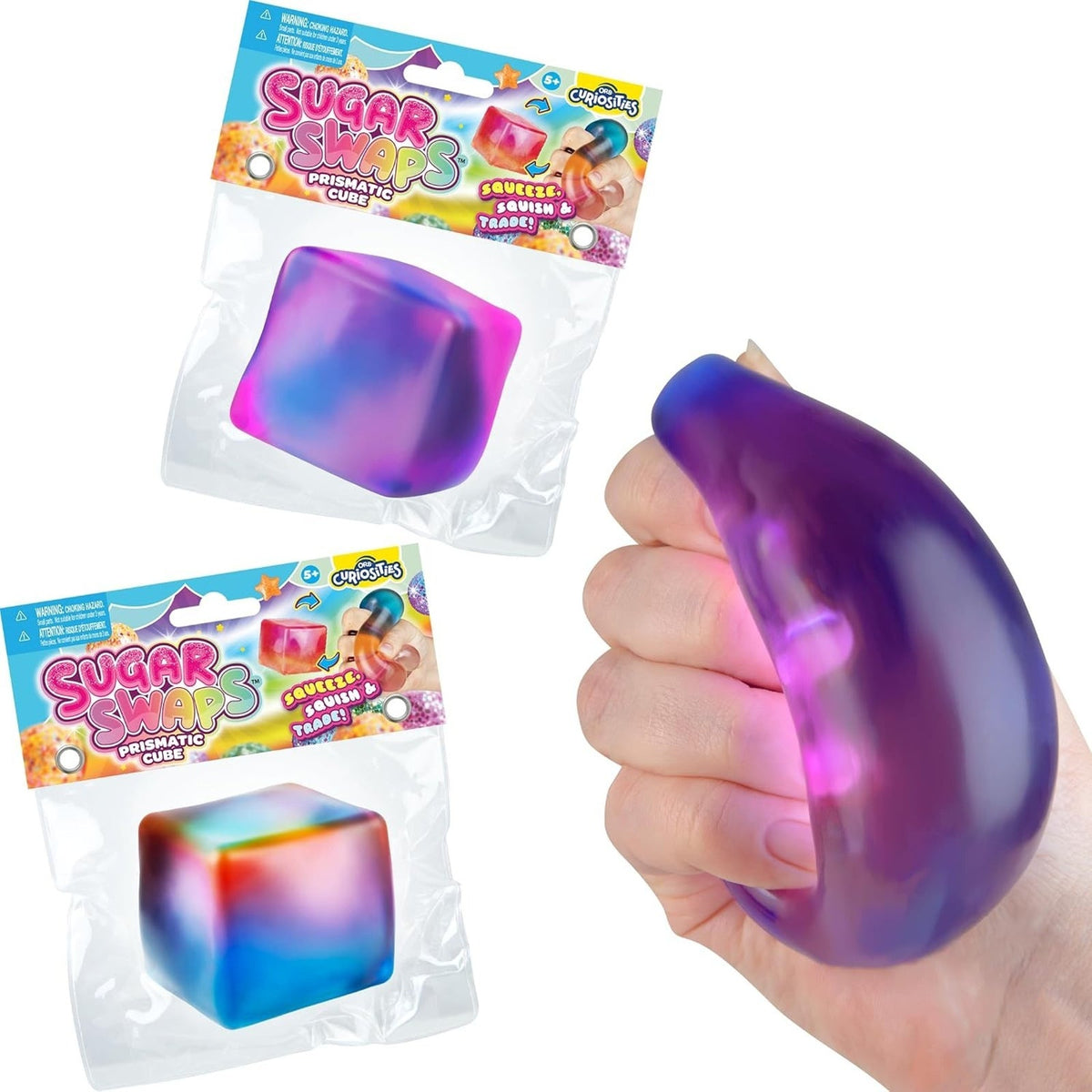 🔥ORB Sugar Swaps Prismatic Cube Squishy Fidget Toy 2 Pack BNWT🔥