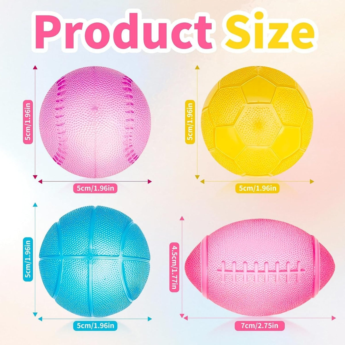🔥Sports Ball Stress Relief Squeeze Toys 4 Pack BNWT🔥