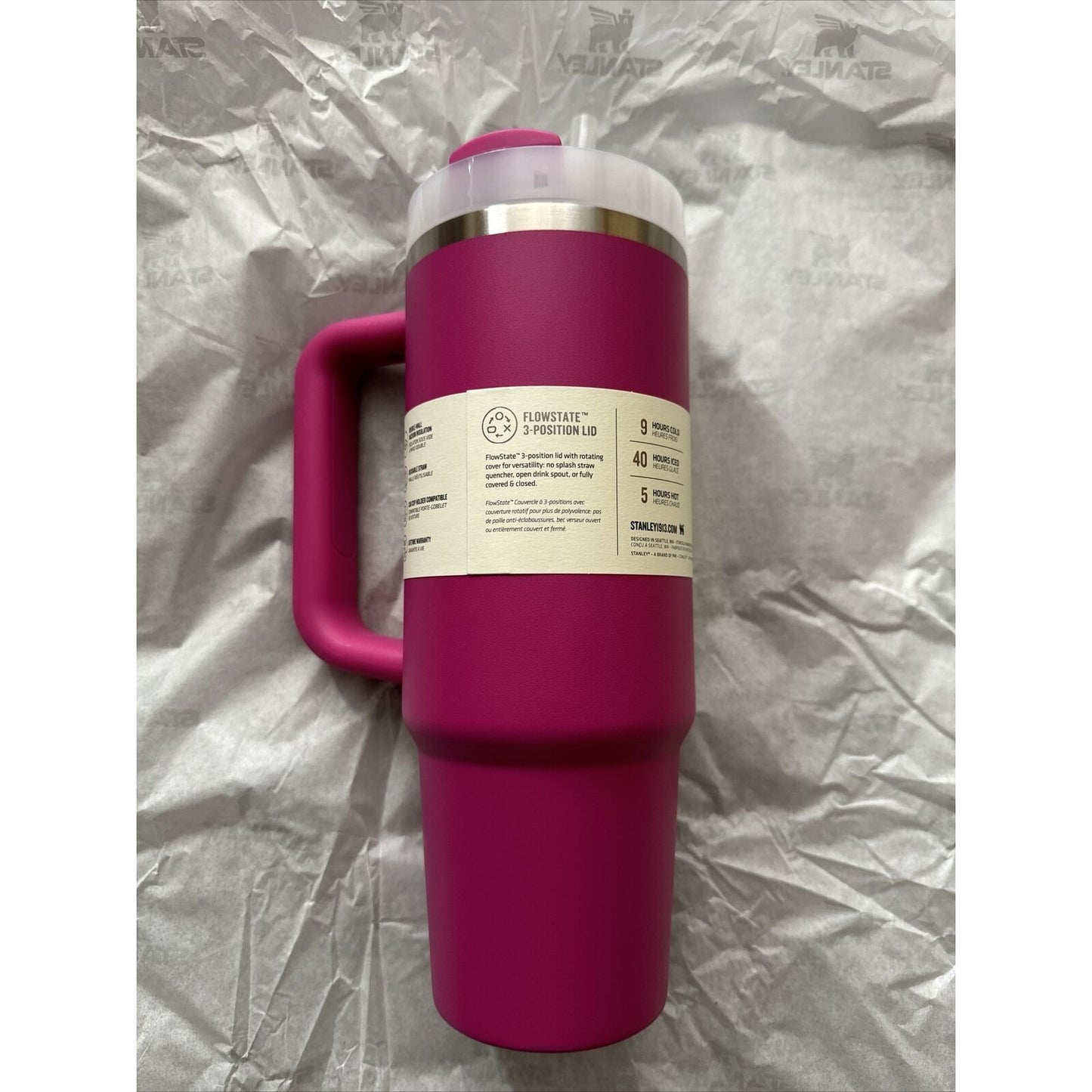 🔥Stanley Quencher H2.0 30oz Flowstate Quencher Tumbler - FUSCHIA BNWT🔥
