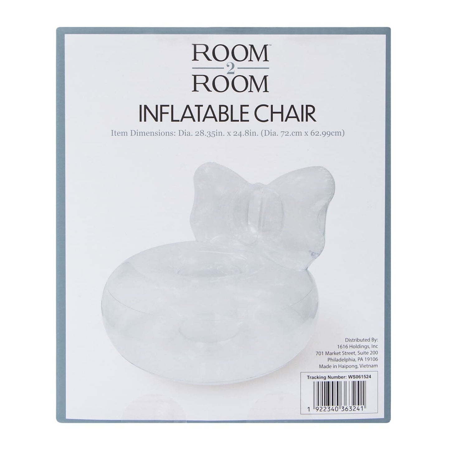 🔥Bow-Shaped Inflatable Chair Clear BNWT🔥