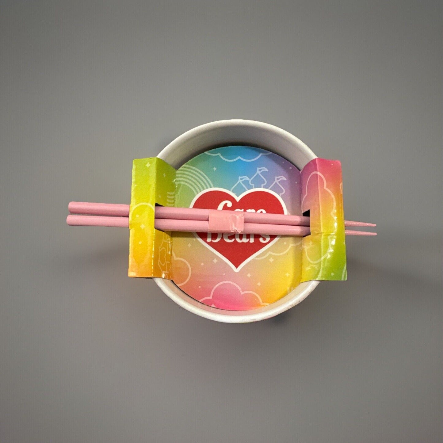 🔥Care Bears Ramen Bundle Ceramic with Chopsticks & Spoon BNWT🔥