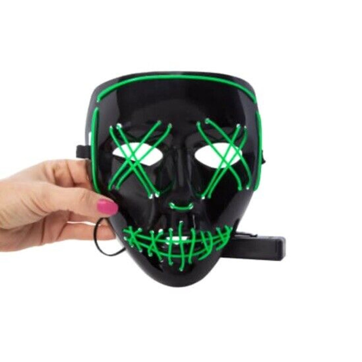 🔥Creepy LED Halloween Mask GREEN BNWT🔥