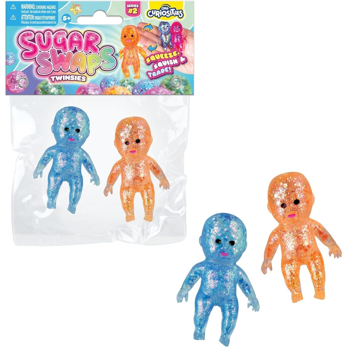 🔥ORB Curiosities Twinsie Babies Sugar Swaps Viral Squishy Stretchy BNWT🔥