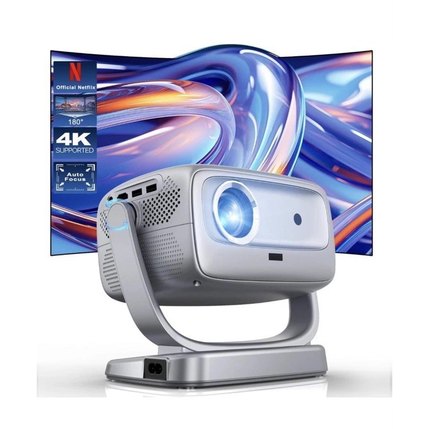 🔥Smart TV 4K Projector WiFi & Bluetooth Portable Outdoor Auto Focus BNIB🔥