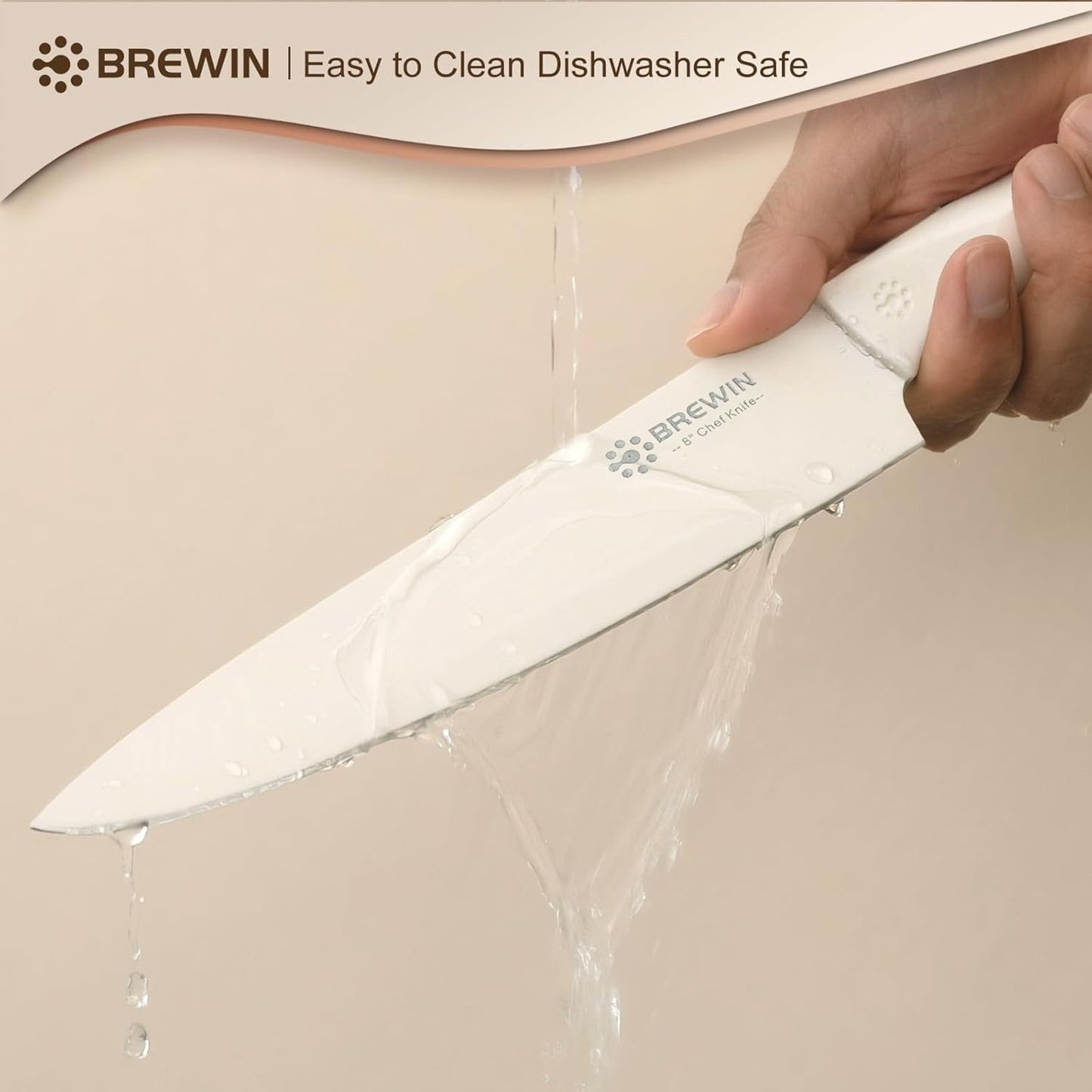 🔥Brewen 13 Pieces Kitchen Knives Set with Sharpener, Anti-Rust Coating BNWT🔥