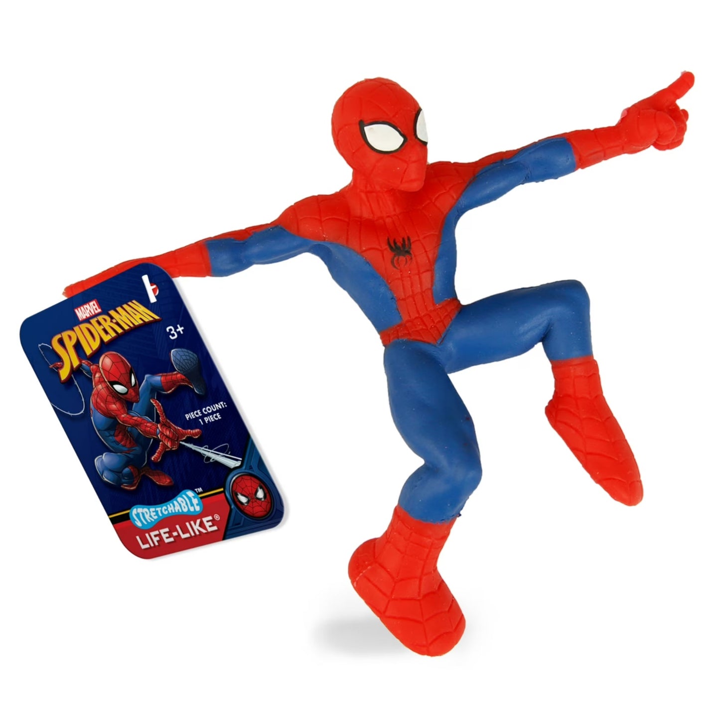 🔥Ja-Ru Marvel Life-like Spider-Man Character Stretchy Squish Action Toy BNWT🔥